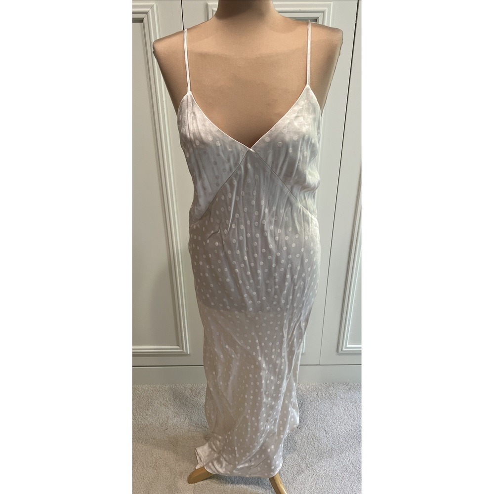 Lovestitch Cream Polka Dot Slip Dress Size Medium‎ Babydoll Coquette Cottagecore